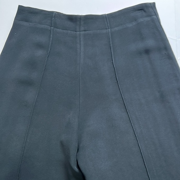 ALEXIS Black Wide Leg Culottes Crop Pant Pockets Heavyweight Designer Sz M - Picture 7 of 13